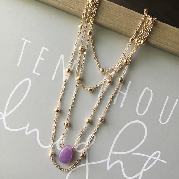 Gypsy heart purple necklace Clearance